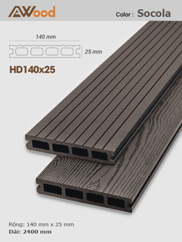 Sàn gỗ AWood HD140x25 Socola